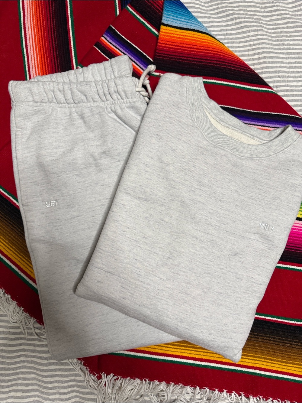 SET Active Light Gray Heavyweight Sweatshirt and Jogger Set